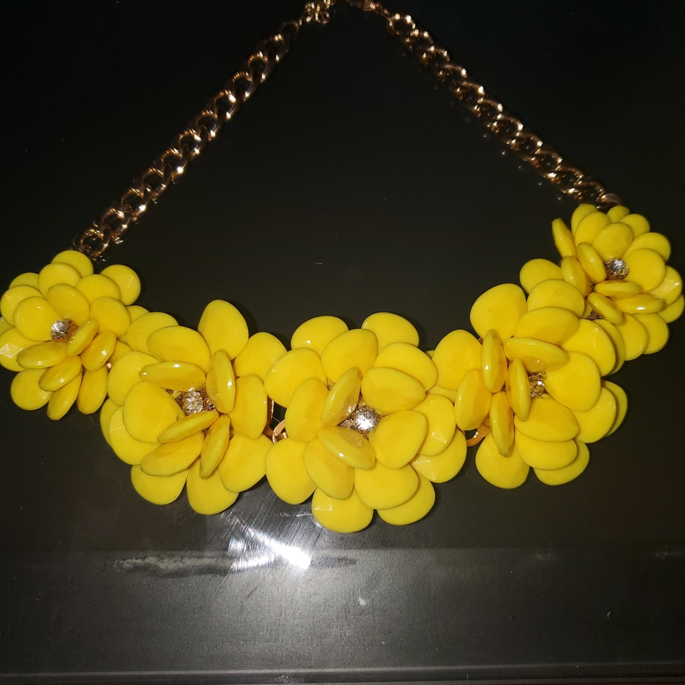 Yellow Floral Necklace